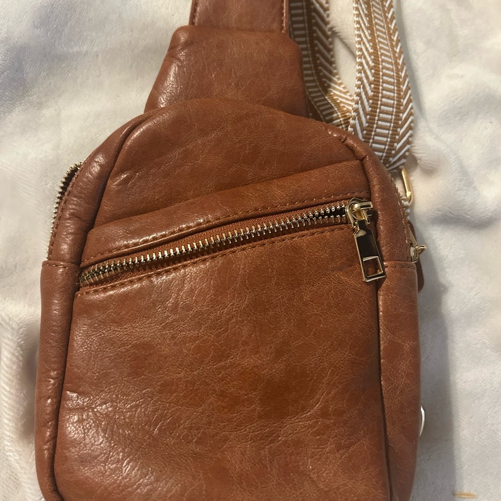 Brown Leather Crossbody Bag